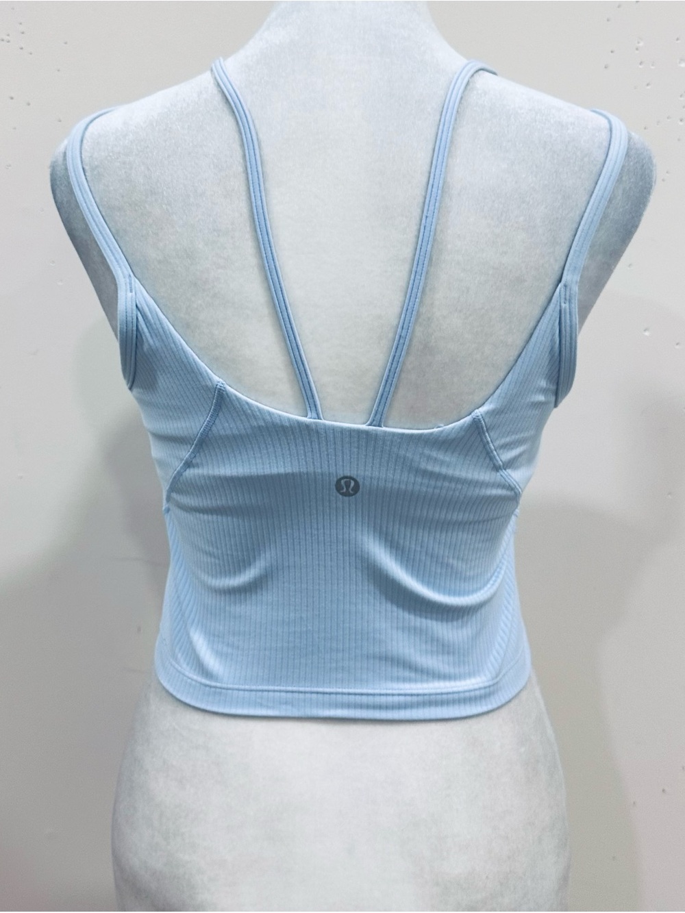 Lululemon Align Strappy Ribbed Tank Top Windmill Blue Light Support Size S - Picture 3 of 6
